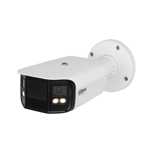 Dahua 8MP (2 x 4MP) Full Colour Duo IP Pano Bullet Camera, 3.6mm, IR 40m, WDR, IP67, POE, Built-in Mic/Speaker (White)