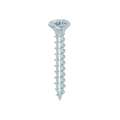 Solo Woodscrew PZ2, Cross, Fine Thread, 3.5 x 25mm - Zinc (Box of 200)