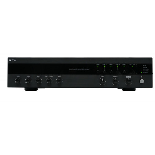 TOA 120W Digital Mixer Amplifier, 5-Zone, 6 Input, 100V Line / 4 O