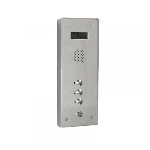 Bell System 3 Button Vandal Resistant Surface Video Panel