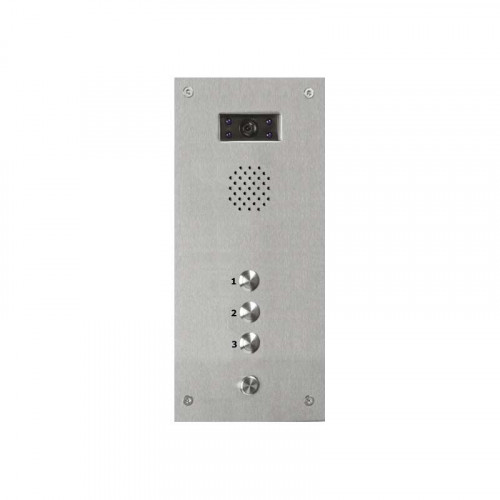 Bell System 3 Button Vandal Resistant Flush Video Panel