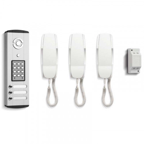 Bell System 3 Button Bellini Surface Audio Entry Kit with Keypad