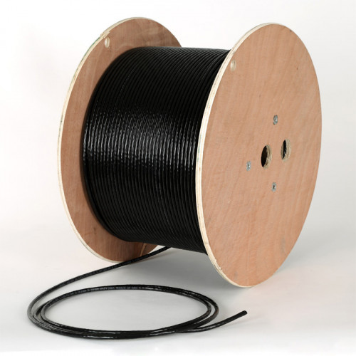 CAT5e Outdoor UTP PE Networking Cable, Pure Copper, Black, 305m