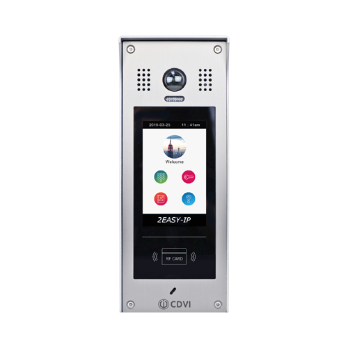 CDVI 2EASY IP touchscreen video door station, flush mount