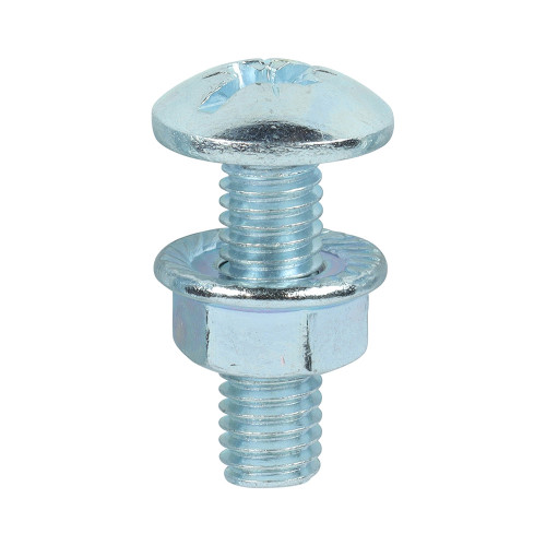 Cable Tray Bolt & F/Nut - BZP, M6 x 20mm (Box of 200)