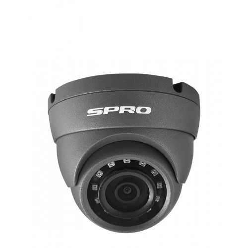 SPRO 5MP Dome Camera, 2.8mm, 30m IR, IP67, Grey