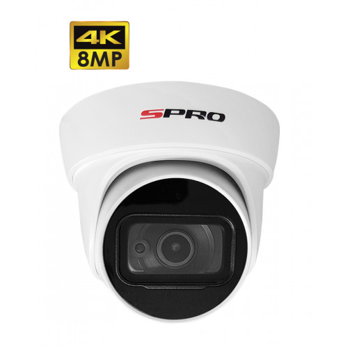 SPRO 8MP 4 in 1 Turret Camera, 2.8mm, Built-in Mic, 30m IR, IP67, White