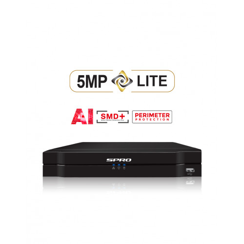 SPRO 4CH 5MP DVR, AI, SMD  c/w 4TB HDD