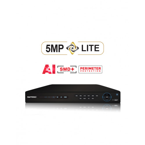 SPRO 32CH 5MP DVR, 4K SMD, AI, VGA/HDMI c/w 12TB HDD