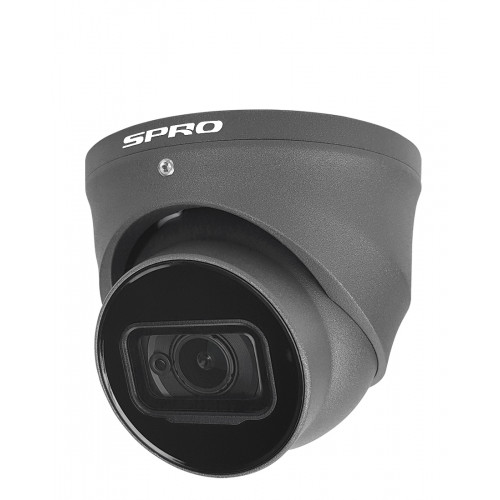 SPRO 5MP Turret Camera, 2.8mm, Built in MIC, 30m IR, IP67, POE, Grey