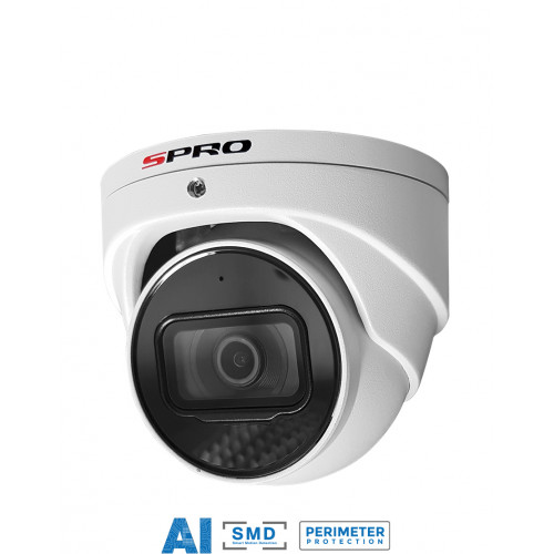 SPRO 5MP Turret Camera, 2.8mm, 50m IR, WDR, Built-in Mic, Starlight, White