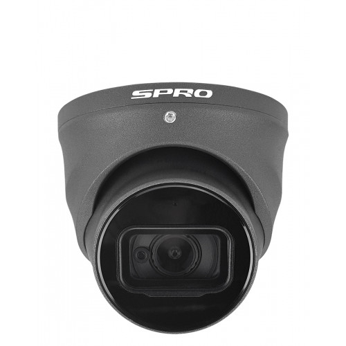 SPRO 8MP Turret Camera, 2.8mm, Built in MIC, 30m IR, IP67, POE, Grey