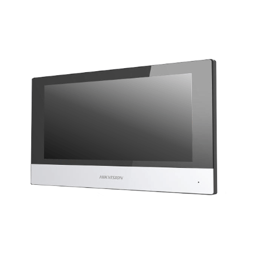 Hikvision video intercom indoor station with 7" touch screen, White