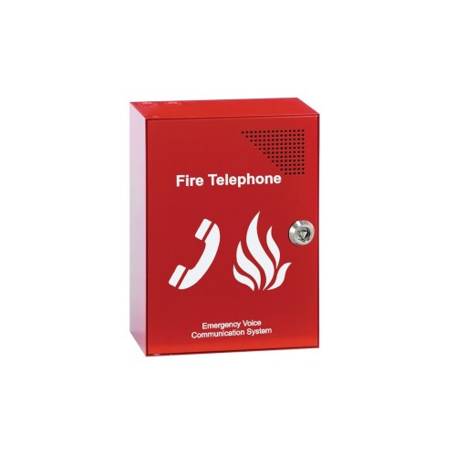 Sigtel Fire Telephone Outstation c/w Handset (Key Lockable), Red