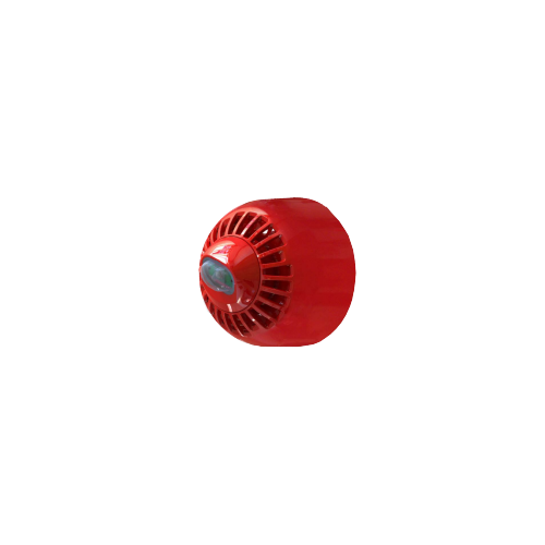 FireCell W-3.1-11.3 Wall Sounder VAD (head only), Red - rqs base