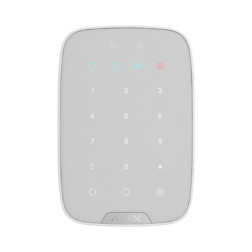 Ajax Two-way Wireless Touch Keypad, Built-In Proximity, White (Compatible with HubPlus, Hub2, Hub2Plus)