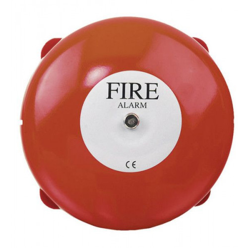 Vimpex 24V DC Weatherproof Fire Alarm Bell, Red