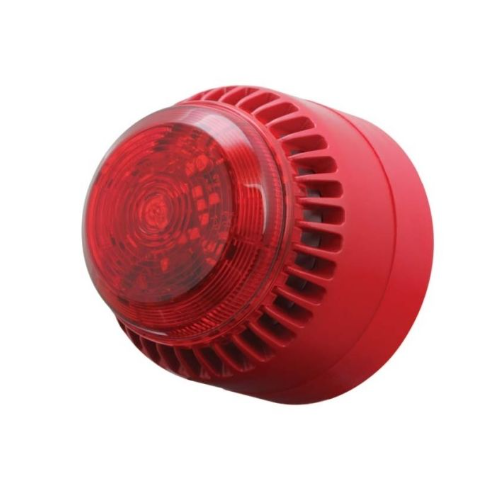 Roshni/Solista Sounder/LED Beacon, Red, Deep Base