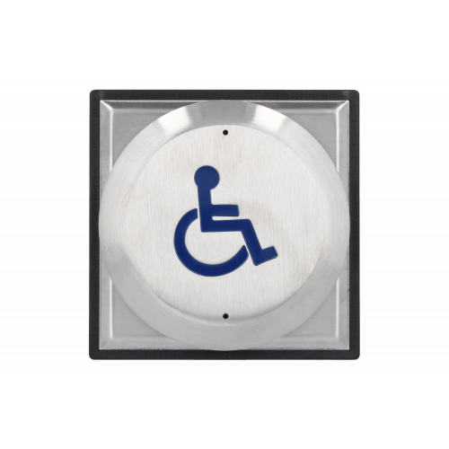 CDVI Large all-active wheelchair logo exit button, surface mount