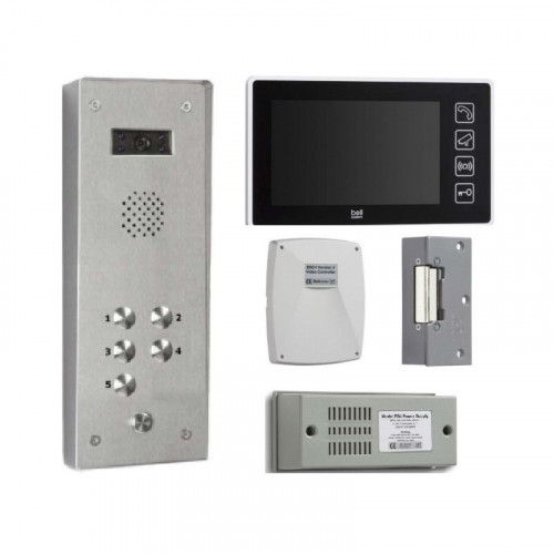 Bell System 5 Button Vandal Resistant Tabellet Surface Video Entry Kit