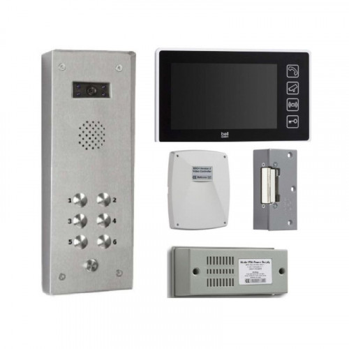 Bell System 6 Button Vandal Resistant Tabellet Surface Video Entry Kit