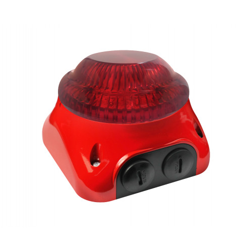 VALKYRIE Conventional Wall Mount Voice Beacon, Red, IP65