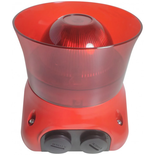 VALKYRIE Conventional Wall Sounder Beacon, Red, IP65