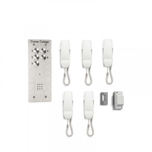 Bell System 5 Button Vandal Resistant Flush Door Entry Kit