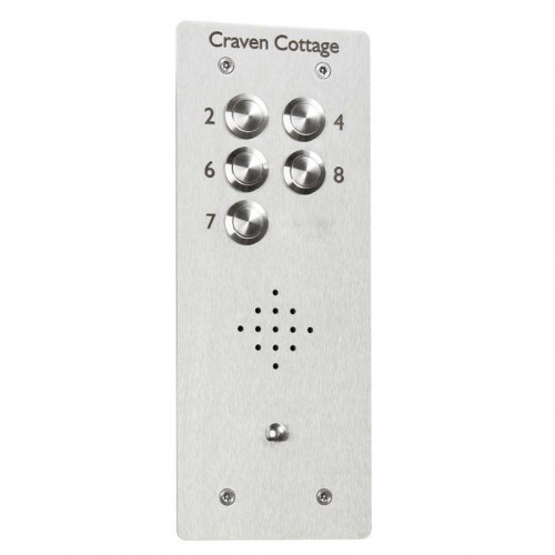 Bell System 5 Button Vandal Resistant Flush Door Entry Panel