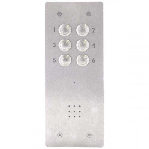 Bell System 6 Button Vandal Resistant Flush Door Entry Panel