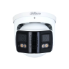 Dahua 8MP (2 x 4MP) Full Colour Duo IP Pano Turret Camera, 3.6mm, IR 40m, WDR, IP67, POE, Built-in Mic/Speaker (White)